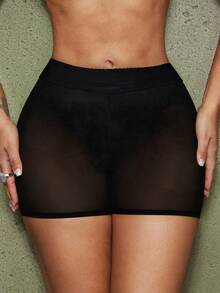 1pc Women Shapewear Butt Lifting Tummy Control Pants - Black - View 6