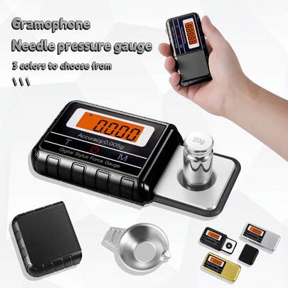 Turntable Stylus Force Tracking Scale - Phono Turntable Cartridge Pressure Gauge 100g/0.005g Tone Arm Scale Record Stylus Alignment With LCD Backlight