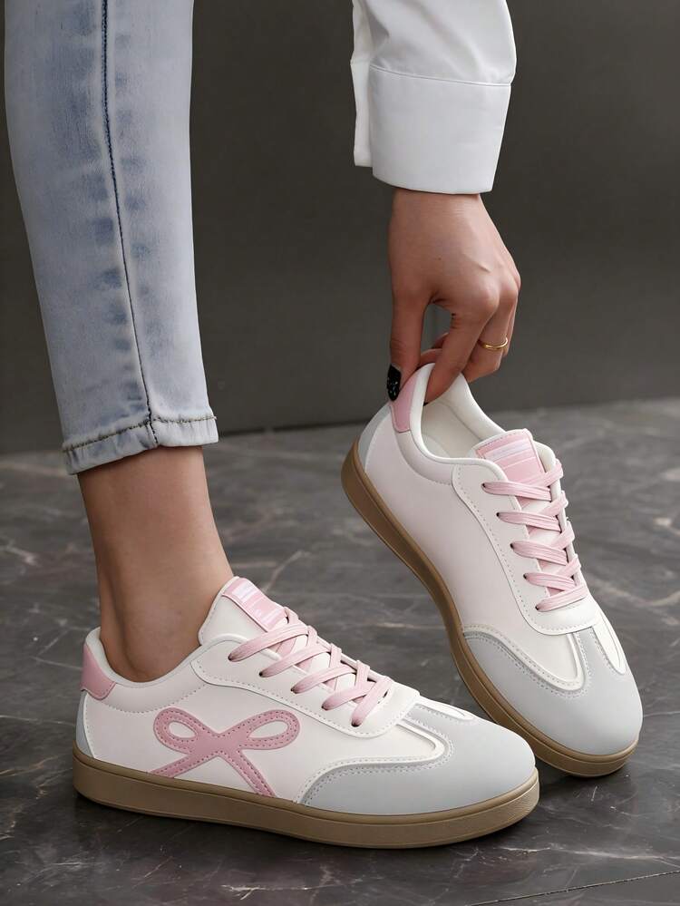 Baskets Filles Et Garçons Motif Cœur Lettre Imprimée - Chaussures Sport Maille Respirante Printemps Été