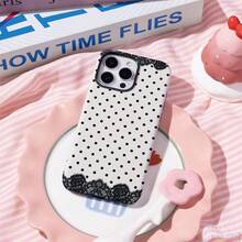 波点图案防泛黄手机壳 | 简约少女风 | 适用于 17/17Air/17Pro/17Pro Max/16/7/8/11/12/13/14/15/X/XR/Xs/Plus/Pro/Pro Max/SE2，以及三星 Galaxy S23 Ultra/S24 FE/S25 Edge/S26 Plus - 彩色 - 查看 3