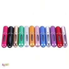 4pcs Aluminum Perfume Spray Bottles - Mini Portable Refillable Atomizers, Travel Cosmetic Tools, Suitable For Perfumes/Colognes, Ideal For Holiday Travel And Daily Touch-Ups, A Great Gift For Christmas And New Year Trips! Easy To Carry Around  Cosmetic And Perfume Refill Bottle - 玫紅色 - 查看 4