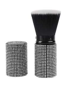 1 Pincel Retrátil Portátil para Pó, Pincel de Maquiagem Multifuncional com Cristais Brilhantes, Pincel para Blush, Pincel para Pó Solto, Cerdas Macias de Nylon, Ideal para Uso Doméstico ou em Viagens para Aplicação de Maquiagem Líquida, Essencial para Viagens, Presente de Dia dos Namorados, Custo-Benefício, Pincel de Maquiagem para Viagem, Presente para Mulheres, Essencial para Maquiadores, Kit de Maquiagem Profissional - Multicolorido - Ver 14