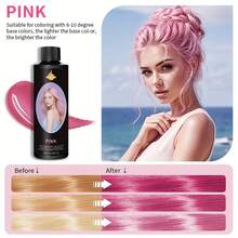SUMIFANG Pewarna Rambut Multiwarna Tahan Lama 268ml, Pewarnaan Lembut dengan Konsentrasi Warna Tinggi, Bahan Tidak Iritasi, Mengurangi Kerusakan Rambut, Saturasi Warna Tinggi, Tampilan Transparan dan Elegan, Mudah Digunakan - Berwarna merah muda - View 6