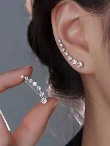 一对欧美经典百搭时尚花朵七星耳环，夏季饰品 - 彩色 - 查看 4