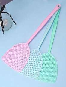 5pcs/3pcs/1pc Random Color Plastic Fly Swatter, Pest Swatter, Insect Swatter, Lightweight And Practical, Suitable For Home Use, Ideal For Repelling Mosquitoes And Flies In Summer. Long Handle, Soft And Flexible, Perfect Choice For Pest Control. Basic School Supplies, Back To School Season, Home Decor, Women's Gift, Men's Gift, Family Gift - Fly Swatter - View 9