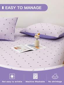 Blissful 2pcs Cute & Fresh Pillow, Pocket Pillow With Bow & Flower Design, High Grammage Soft Fabric, Suitable For Bedroom, Dorm, Sofa, Travel - Mauve Purple - View 6