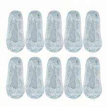 1/5/10双装女士夏季轻薄透气网眼镂空钩扣花朵硅胶防滑蕾丝船袜 - 彩色 - 查看 14