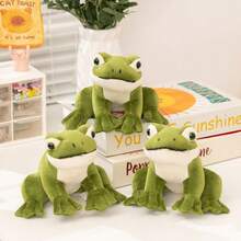 Cute Plush Frog Stuffed Animal Doll, Soft & Cuddly, Realistic Design, Suitable As Birthday Gift For Friends, Boyfriend/Girlfriend - Multicolor - View 1
