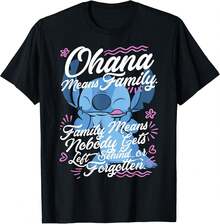 LILOS & STITCHS Stitch Day Ohana Means Family T-Shirt Couple Outfit, Parent-Child Outfit, Family Outfit,Tops For Women,T Shirts For Men,Girls Clothes,Boys Clothes,Holiday Outfits For Women,Summer Holiday Outfits,Summer Tops,Summer Clothes,Gym T Shirt,Girls Holiday - Black - View 8