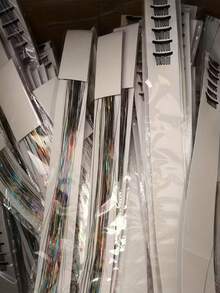 12个/6个套装 全息闪光发夹，彩色闪亮金银色闪光发饰，BB夹，圣诞礼物，派对服装 - 20英寸 - 查看 7
