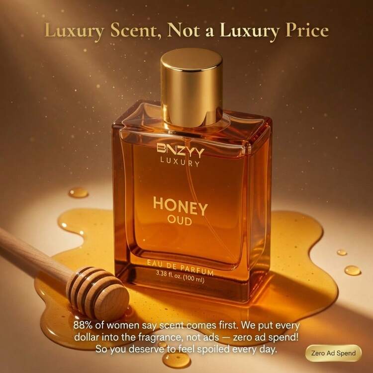 BNZYY Luxury Honey Oud Eau De Parfum| 100 Ml(3.4 Fl.Oz.) | – Perfume For Women  Sweet Honey, Amber &Warm Sweet Oud Scent Signature Perfume .Women's Perfume, Long Lasting Fragrance . It Is A Perfect Birthday Gift For Mother, Girlfriend, Bestie. - Luxury Honey Oud Eau de Parfum - Xem 4