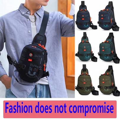New Multifunctional Sports Chest Bag For Men, Outdoor Cycling Small Bag, Portable Messenger Bag, Fashionable Versatile Men's Chest Bag, Outdoor Multifunctional Messenger Shoulder Bag, Sports One Shoulder Bag