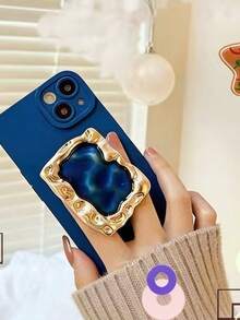 1个方形蓝宝石郁金香珍珠气囊手机支架，创意背装式夏季风格手机配件 - 彩色 - 查看 3