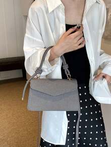 New Retro Mini Square Bag Small Unique Design Textured Crossbody Shoulder Handbag For Women - Black - View 1