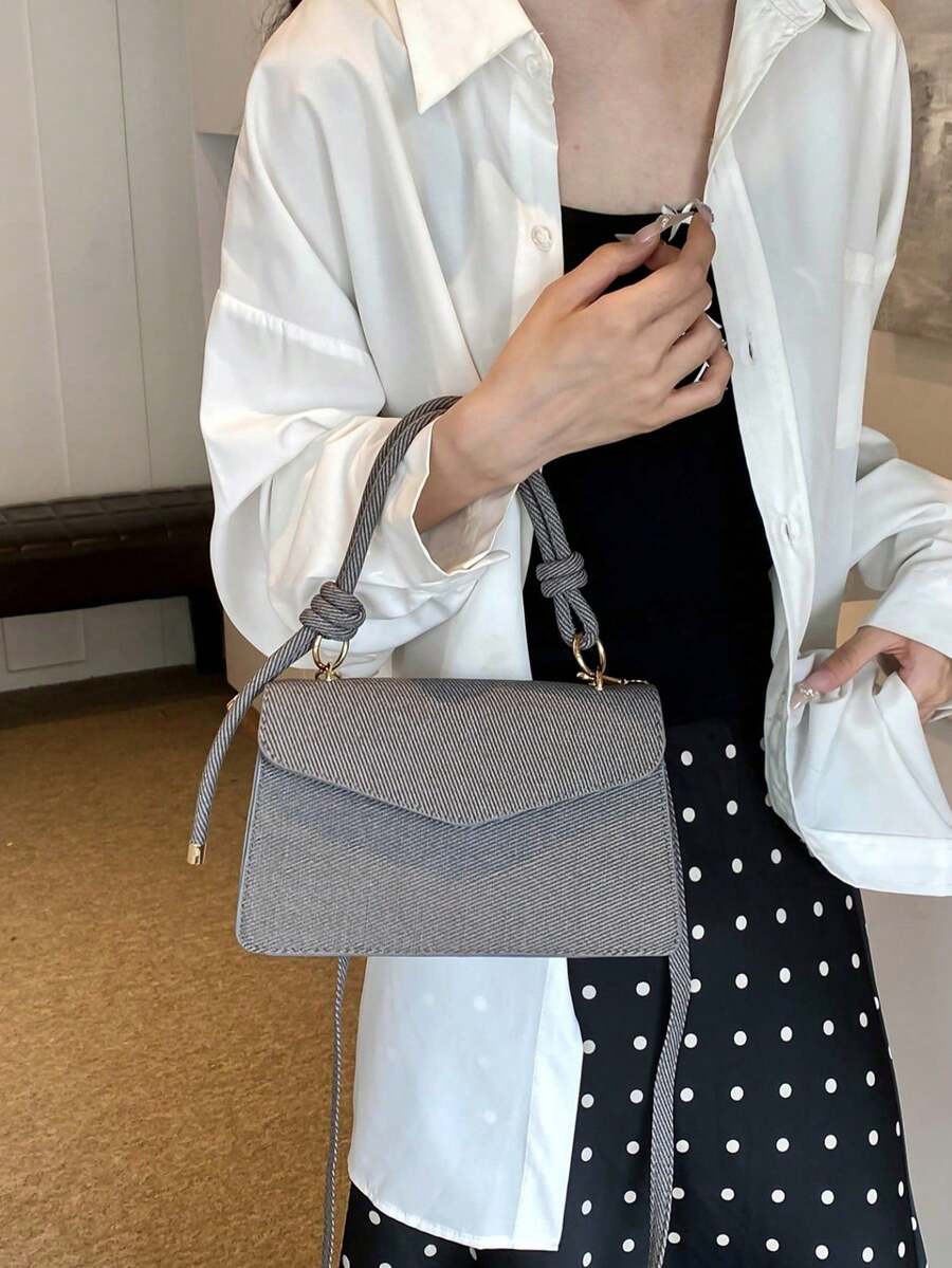 New Retro Mini Square Bag Small Unique Design Textured Crossbody Shoulder Handbag For Women - Black - View 1