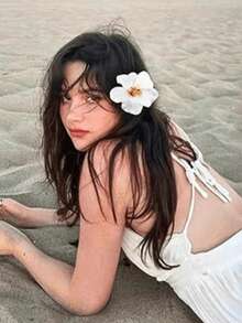 3pcs/1pc Women's Blue Orange White 7.5cm/2.95in Gradient Faux Flower Hair Clip Fashion Versatile Premium Elegant Simple Minimalist Solid Color Side Clip Hair Accessory Suitable For Daily Outings Casual Parties Commuting Vacations Hair Styling Ponytails Hair Buns Face Washing Bathing Makeup Matching Clothes Use Jewelry Headwear Accessories, Claw Clips - Multicolor - View 4