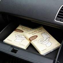 101pcs Disposable Toilet Seat Covers, Water-Soluble Wood Pulp Paper, Portable Toilet Paper - Multicolor - View 2