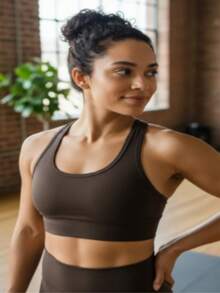 Top Fitness K2b Original Cropped Racerback Sport Fitness - 鏽棕色 - 查看 5