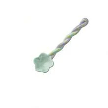 1/2/4pcs Flower Shaped Ice Cream Spoon Ceramic Spoon Long Handle Spoon Stirring Spoon Cute Kitchen Spoon Coffee Spoon Kawaii Dessert Spoon Ice Cream Spoon For Party Wedding, Tableware For Restaurant Home Christmas Gift,School Supplies - View 8