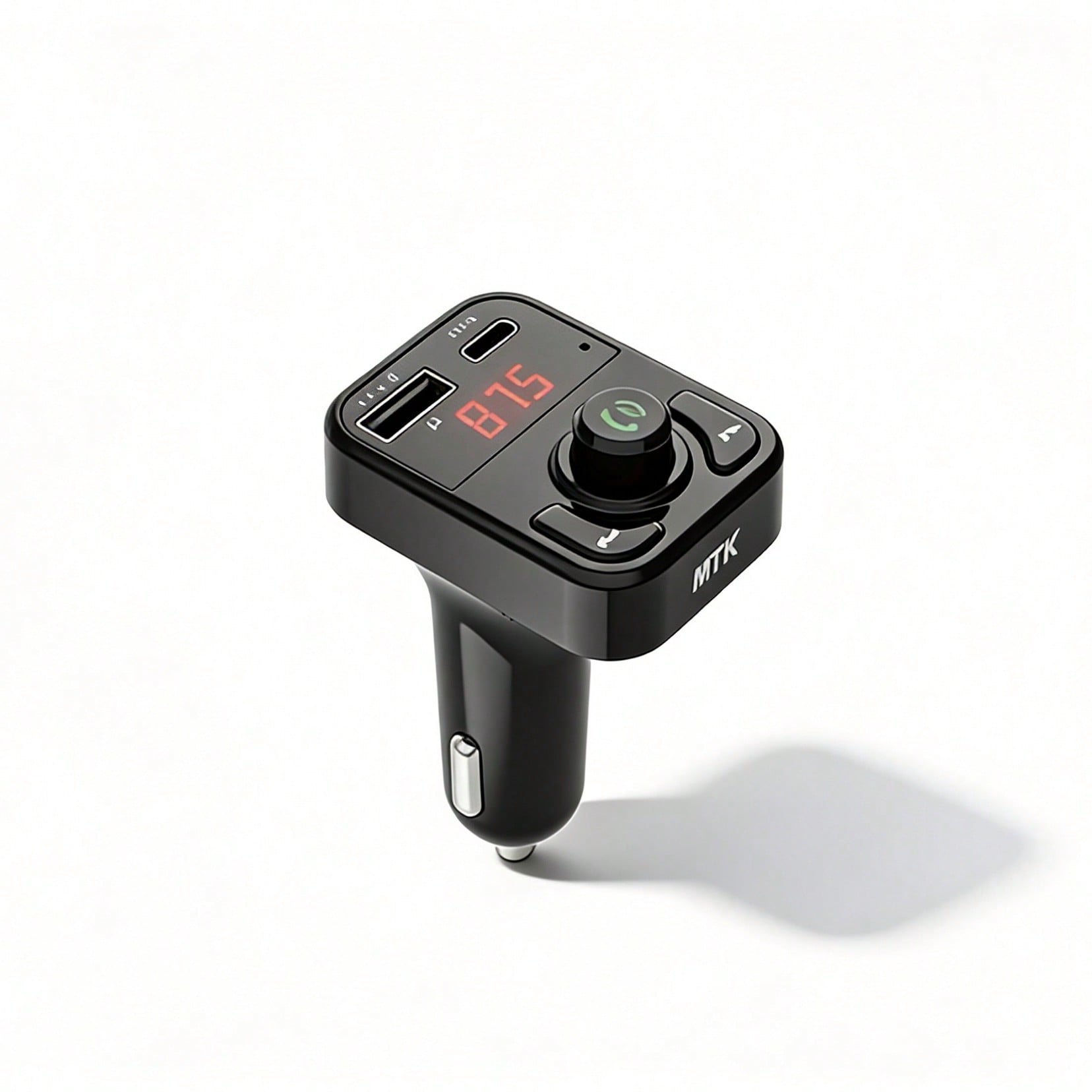 Transmisor FM para Coche Bluetooth V5.3 MTK TT6111 - Cargador USB + PD 15W, Reproductor MP3, Manos Libres, Lector de Tar