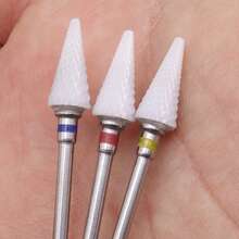 Easy Nail 1/3Pcs Cone Ceramic Nail Drill Bit – Multi-Purpose Nail Bit For Removing Gel Polish, Cuticle Care & Nail Surface Smoothing - Multicolor - View 4