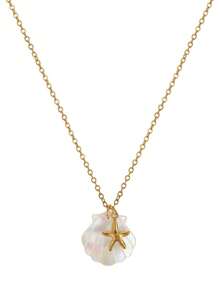 欧美风格海星、贝壳、海螺吊坠项链，充满夏日气息 - 彩色 - 查看 11