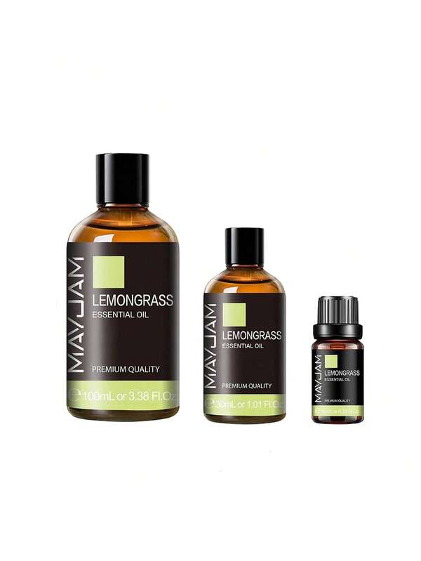 MAYJAM 1pc 10/30/100ml Lemongrass Essential Oil For Aromatherapy Diffusers Humidifier Candle And Soap Making,Skin Care,Sleep Support,Air Purification For Home Living Room Office, Perfect Gift,Long Lasting Scent