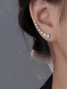 1 Pair European And American Classic Versatile Fashion One-Word Flower Seven-Star Earrings - Multicolor - View 5