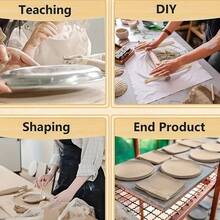 8件套木制陶土擀面架套装 - 3毫米、5毫米、7毫米、10毫米陶艺擀面导轨 - 陶瓷和聚合物粘土的必备雕塑和成型工具，陶艺擀面杖，陶艺工具，粘土工具，快速压制，压平擀面，耐用天然木材，适用于陶艺工具、手工DIY、陶瓷制作工具、艺术用品、成人工艺品、家庭娱乐、手工礼品、母亲节礼物、奶奶礼物 - 彩色 - 查看 9