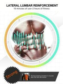 AXH 5-In-1 Wireless Muscle Stimulator: USB Rechargeable, 19 Speed Levels, Full Body Fitness, Abdominal & Glute Training, Myofascial Massage - Black - View 7