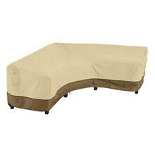 Classic Accessories 55-882-011501-RT Veranda Patio V-Shaped Sectional Sofa Cover V-Shaped - Pebble/Corteza/Tierra - Ver 8