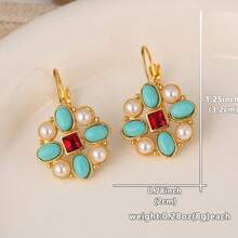 Elegante Retro Blumen Ohrringe, Damen Ohrringe, Boho Stil kreatives Schmuckgeschenk - Gold - Übersicht 6