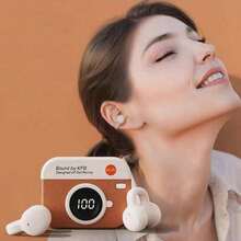 Q87 复古真无线蓝牙耳机，带电量显示，超长续航，夹式设计，降噪舒适 - 查看 2