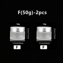 1个/2个磨砂玻璃乳霜罐，适用于液体粉底、面霜、眼影、润唇膏等化妆品，旅行装，可用于盛装乳霜、润唇膏、护肤品、彩妆和香薰膏，价格实惠，是馈赠佳品，也是送给女士的理想礼物。 - 銀色 - 查看 18