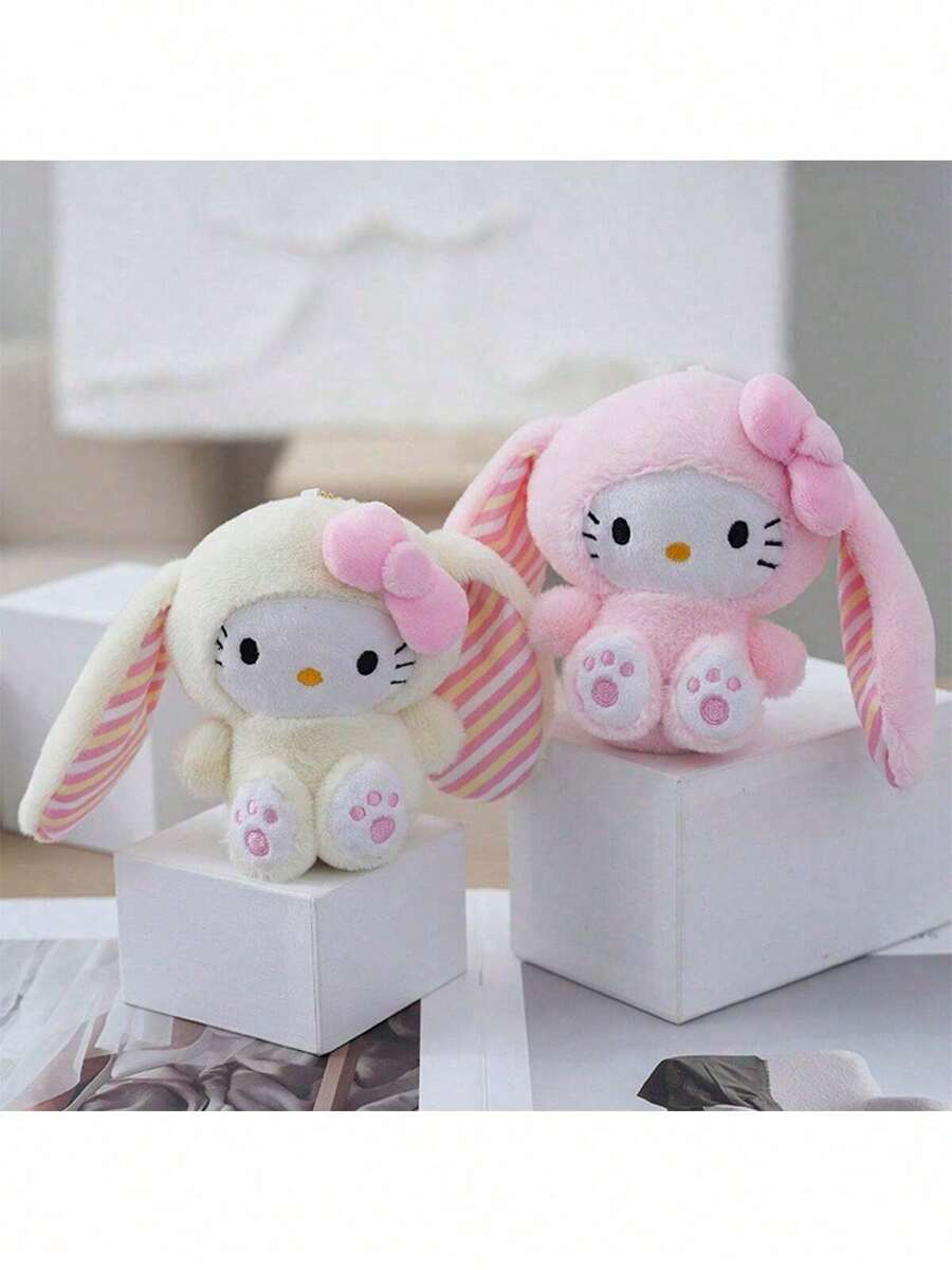 SANRIO 兔耳朵儿童毛绒玩具钥匙扣包包配饰生日礼物圣诞派对礼物陪伴礼物 - 彩色 - 查看 1
