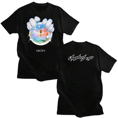 MEOVV Hands Up T Shirts 2025 Fashion Unisex Cotton Short Sleeve Summer Men Women Graphic Tees Kpop Popular T-Shirts Streetwear