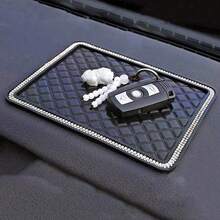 1pc Shiny Creative Car Phone Navigation Dashboard Anti-Slip Mat, Washable, Suitable For Dashboard, Desk, Car Interior Accessories - A - View 3