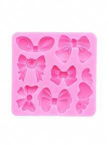 1pc Pink Liquid Silicone Material Silicone Mold, Bowknot Shaped Silicone Mold, Resin Jewelry Accessories Mold, Suitable For Making Resin Jewelry Accessories, Headwear, Hollow Out Clogs, Phone Cases And Other Decorative Accessories - Bow - View 15