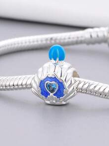 1pc Fashionable Dreamy Romantic Shell Pearl Beaded Versatile DIY Bracelet Necklace Gift For Couple - Silver - View 2
