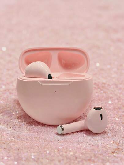 Auriculares inalámbricos Bluetooth Pro 6 TWS con micrófono, compatible con llamadas de voz HD, compatible con todos los teléfonos inteligentes, batería incorporada de 160mAh, regalo de cumpleaños o Navidad perfecto para la novia