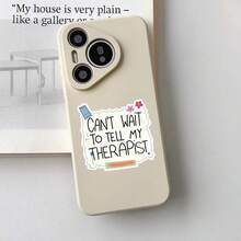 1PC-3Inches Can't Wait To Tell My Therapist, Chaotic Humor Sticker For Students, Office Workers, Creatives, Teachers, Water‑Bottle Decorators, Notebook Artists, Commuters, Retail Workers, Laptop , Book Lovers, Overthinkers, And Anyone Who Processes Life Through Storytelling And Sarcastic Humor - Multicolor - View 3