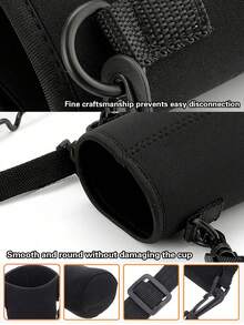 字母印花保温水瓶/水杯套，粉色玫瑰字母 A-Z 图案，可调节肩带 - 防滑套，适用于 1500ml 水瓶，适合健身、旅行，保温氯丁橡胶材质，适用于不锈钢、玻璃和塑料水瓶。 - 彩色 - 查看 8