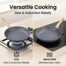 Maifanshi 不粘煎锅，适用于煎饼、煎蛋、煎牛排，适用于电磁炉，无烟炊具 - 查看 6