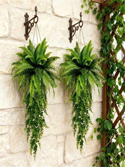 نبات اصطناعي أنيق من أشجار الأعشاب الاستوائية الواقعية - أوراق خضراء - مناسب للديكور الداخلي/الخارجي، الحديقة، الباحة، غرفة المعيشة، المدخل - هدية لعيد الحب، التخرج، عيد الفصح، رأس السنة، رمضان، عيد الأم، الزفاف، الحفلات - يمكن تشكيله DIY - ديكور داخلي للربيع - ديكور للمناسبات - تصميم منظر طبيعي داخلي وخارجي