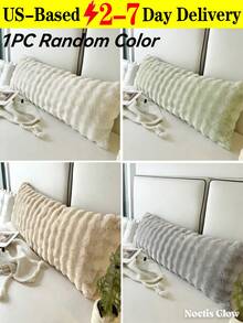 Opulent Extra-Long Faux Rabbit Fur Pillow Cover - Plush Milk Velvet, Faux Fur Body Pillow CoverZippered Opening, Washable In Machine, Contemporary Minimalist Style, Ideal For Bedroom/Guest Room, Great Gift Idea - Nhiều màu - Xem 15