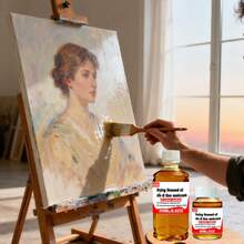 ELHUA Linseed Oil Drying Agent, Handmade Quick-Drying Medium To Accelerate Oil Paint Drying And Improve Luster. Quick-Drying Linseed Oil Paint Medium Improves Fluidity. Premium Refined Oil Painting Professional Medium, Dilutes Oil Colors, Enhances Fluidity, Transparency And Luster - 60ml/250ml/500ml - Quick-drying Flaxseed Oil - View 4