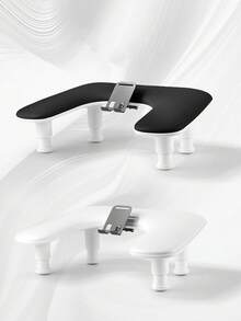 可调节高度美甲扶手，U型美甲扶手支架，超细纤维柔软PU皮革，可拆卸美甲手枕，美甲垫，专业美甲师使用，俄式手枕，高度可调节倾斜平放设计，U型枕，舒适PU表面手枕 - 彩色 - 查看 3