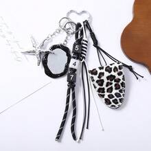 3 Piecesset Of Leather Magnetic Glasses Clip, Star Balloon Dog Pendant, Cute Bag Pendant, Bag Accessory, Wallet Pendant - Multicolor - View 7