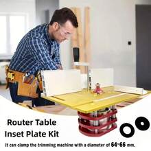 Aluminum Router Lift Jig & Plate Kit For Woodworking - Effortless & Precise Milling Cutter Height Adjustment For Router Table - A - View 1