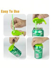 1 nắp đậy lon nước ngọt tái sử dụng kèm ống hút dẻo. Chống côn trùng, chống thấm nước, giữ cho đồ uống luôn tươi ngon, phù hợp với các loại đồ uống thông thường như bia, nước ép, soda, v.v. Giúp đảm bảo vệ sinh cho đồ uống. - Nhiều màu - Xem 6